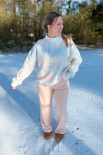 Load image into Gallery viewer, Light Blue and Pink Quilted oversized sweatshirt 3