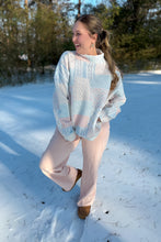 Load image into Gallery viewer, Light Blue and Pink Quilted oversized sweatshirt 8