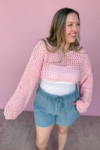 Load image into Gallery viewer, Carmen Cropped Loose Knit Top