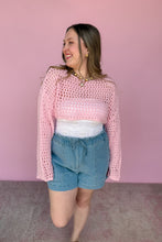 Load image into Gallery viewer, Carmen Cropped Loose Knit Top