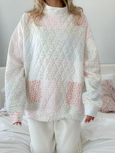 Quilted Pastel Sweatshirt