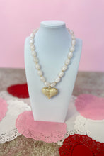 Load image into Gallery viewer, Resin necklace with heart charm 
