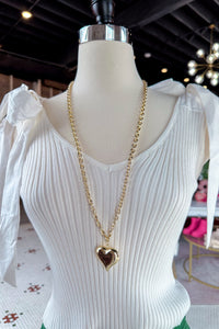 Long Chain Heart Necklace