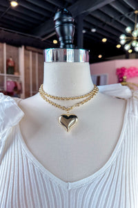 Long Chain Heart Necklace