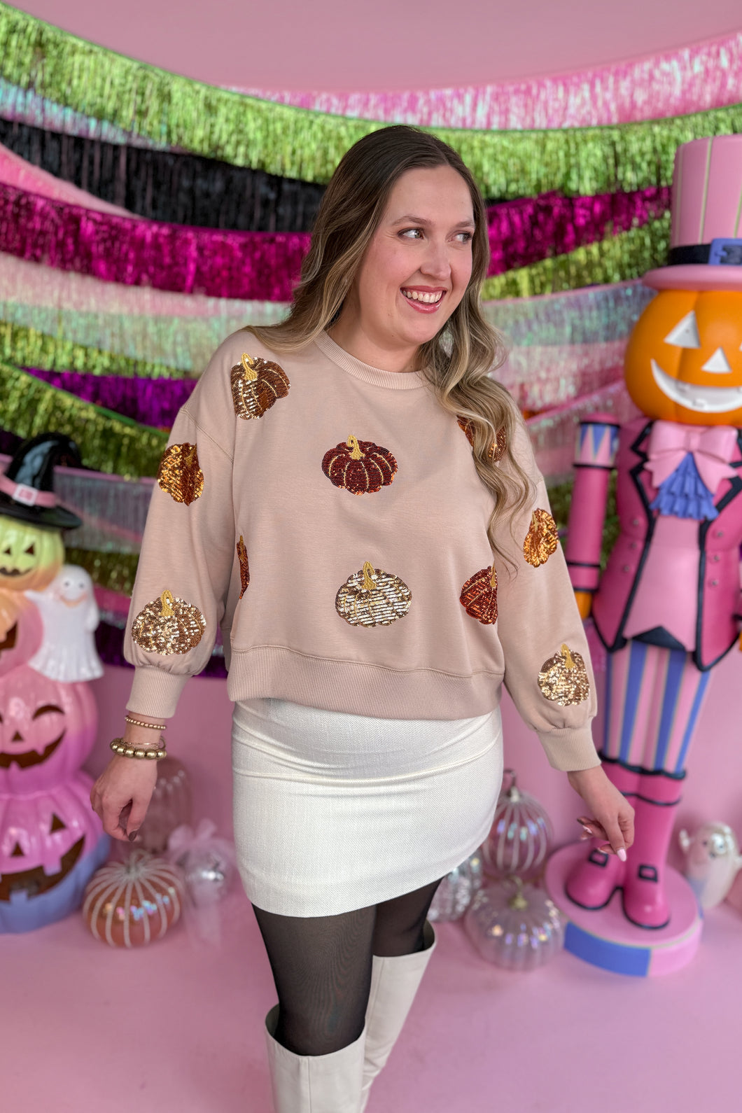 Glitzy Pumpkin Sweatshirt