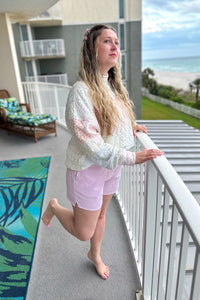 Quilted Pastel Sweatshirt