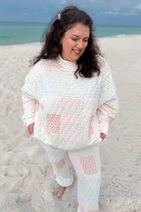 Quilted Pastel Sweatshirt