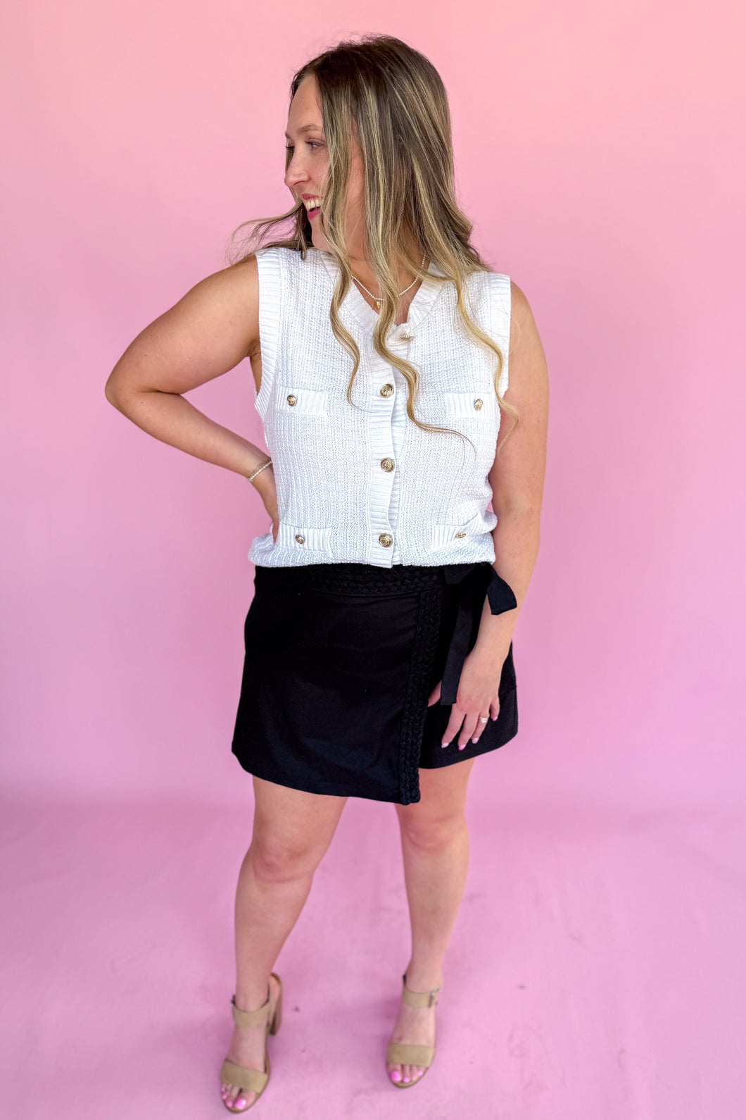 Elie Sleeveless Cardigan