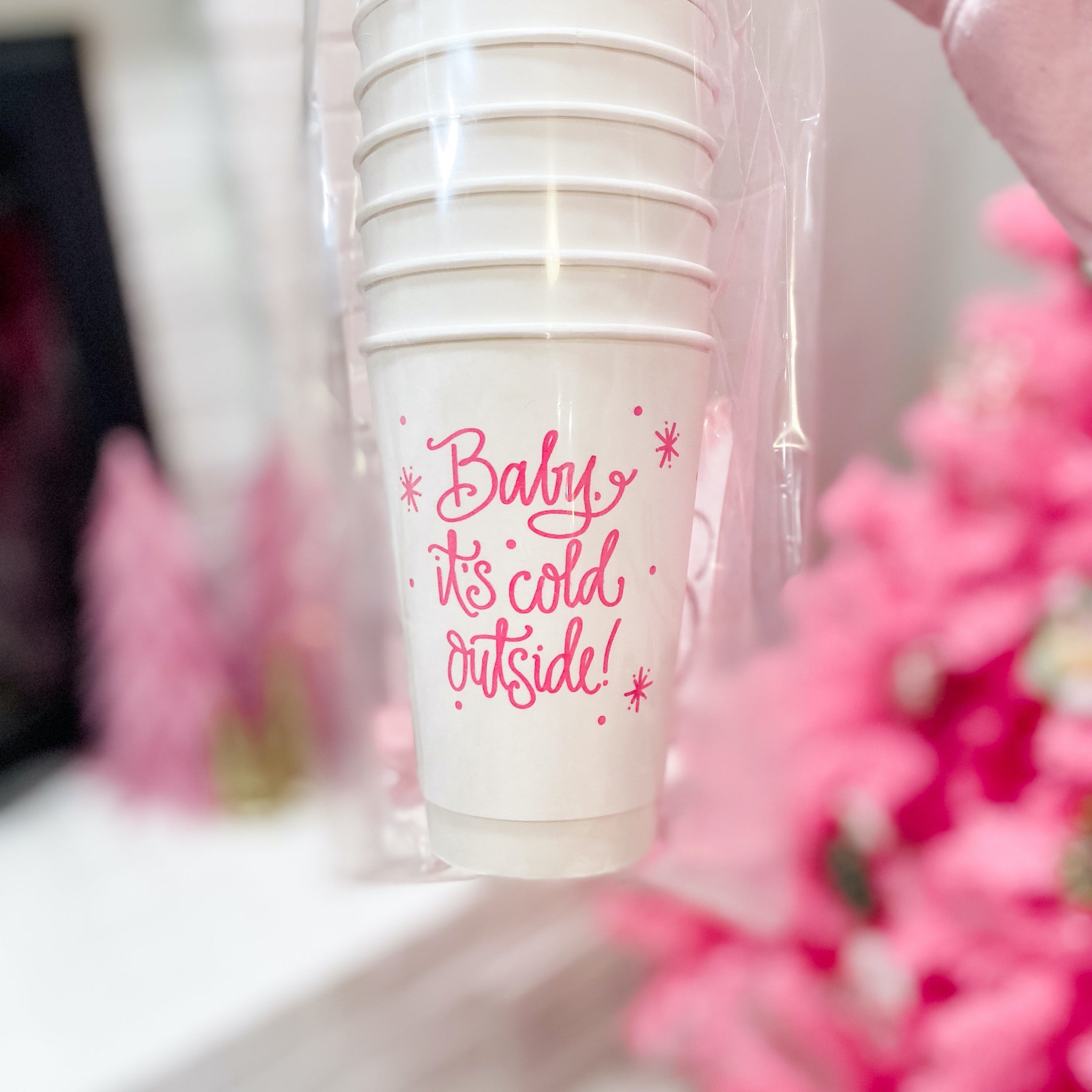 To-Go Coffee Cups  Baby, It's Cold Outside! (hot pink)